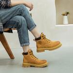 Мартин Бот Унисекс JIETEGONGYANG, Земляно-желтый на флисовой подкладке - фото 7