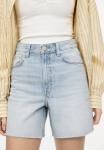 Джинсовые шорты HIGH WAIST PULL&BEAR, цвет Light-Blue Denim - фото 5