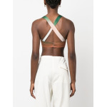 Philosophy Di Lorenzo Serafini gradient-effect cropped top, коричневый - фото 4