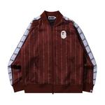 Куртка BAPE Text Stripe Jersey Top, Brown - фото