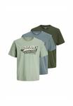 Футболка Jack & Jones JJELOGO TEE ONECK 3PACK , Duffel Bag/Khaki - фото 7