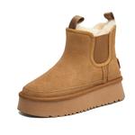 Зимние сапоги Snowelf 12 см, женские, антилопа коричневые - фото