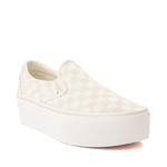 Кеды Vans Slip-On Stackform Checkerboard Skate Shoe, цвет Marshmallow White/Turtledove White - фото 5