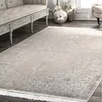 Ковер Vintage Medallion Cantrell Fringe Area Rug nuLOOM, 81x244 см, светло-бежевый - фото 7