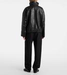 Кожаная куртка-бомбер Róhe, Black - фото 3