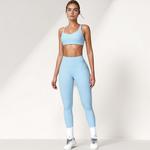 Женский спортивный топ с круглым вырезом, широкими бретелями и бесшовным кроем Anna-Kaci, Beige - фото 2