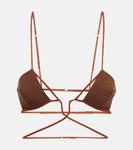 Хлопковый бюстгальтер с вырезом Nensi Dojaka, Brown Chestnut - фото