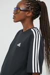 Хлопковое платье adidas, черный - фото 5