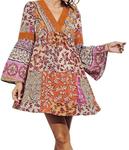 Платье А-силуэта Danielle Colorblock в кирпичном цвете Multi DAVI & DANI - фото 2