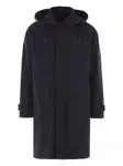 Пуховое пальто с капюшоном Herno, синий - фото