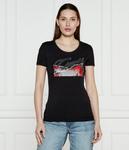 Футболка розы Regular fit Guess Jeans, черный - фото