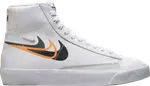 Кроссовки Blazer Mid Next Nature GS 'Multi-Swoosh - White Bright Mandarin', белый - фото