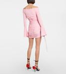 Мини-платье из джерси с рюшами Magda Butrym, розовый - фото 3