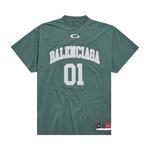 Футболка Balenciaga Oversized T-Shirt, Dark Green/Light Grey - фото 2