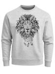 Neverless Свитшот 'Boho Lion' в сером цвете - фото