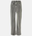 Бархатные прямые брюки Brunello Cucinelli, Lead - фото