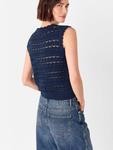 Топ с ажурными деталями Pointelle Whistles, Navy - фото 2