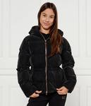 Куртка женская Ea7 приталенная с капюшоном, черный - фото