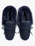 Тапочки Hotter Trixie Suede Sheepskin Lined, темно-синий - фото 3