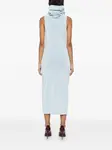 Облегающее платье миди с капюшоном Alaïa, синий - фото 4