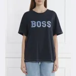 Футболка свободного кроя Boss, синий - фото