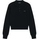 WE11DONE Женская черная поло - фото