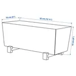 Стальной горшок для растений, белый, 32x15 см, BITTERGURKA IKEA - фото 7