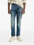 Обычные джинсы с эффектом потертости G-Star RAW, синий - фото