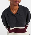 Шерстяной поло свитер с кашемиром Róhe, Stripe - фото 4