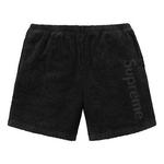 Шорты ss18 terry logo short black alphabet logo shorts Supreme, черный - фото