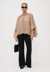 Блуза Vero Moda Petite VMCLARA FRILL DETAIL , Silver Mink/Beige - фото 2