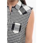 Черно-белая льняная рубашка Woolrich, Black and White - фото 3