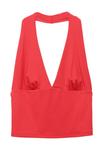 Топ PULL&BEAR OPEN BACK HALTER, Red - фото 5