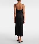 Льняное платье миди SIR, черный - фото 3