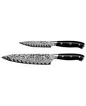 Набор из двух поварских ножей Compass Damascus Henckels, Black, Silver - фото
