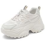 Массивные кроссовки женские 5,5 см AGSDON, белый [Кожаный верх] P221069 - фото 3