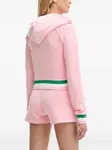 Велюровое худи на молнии Juicy Couture, розовый - фото 3
