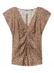 Топ с оборками Isabel Marant, коричневый - фото
