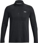 Under Armour Men's UA Seamless Stride ¼ Zip Apparel - Engineered Mesh Ventilation, Black-Reflective - фото 2