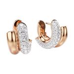 Серьги Dextera унисекс белые Swarovski, белый - фото 6