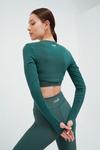 Лонгслив для йоги Casall, зеленый - фото