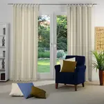 Штора Toco-Karo с петлями, 1 шт. Wirth, бежевый - фото