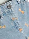 Stella McCartney Kids джинсовые шорты с вышивкой, синий - фото 3