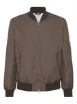 Бомбер на молнии Brunello Cucinelli, коричневый - фото