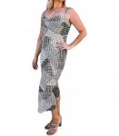 Гео платье-слайдер в черно-белом цвете DRESS FORUM - фото