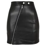 Юбка Urban Classics Synthetic Leather Biker short skirt, черный - фото 3