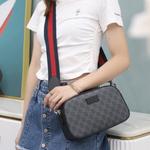Сумка Gucci Logo Stripe Webbing Leather Shoulder Bag 'Black Red' - фото 10