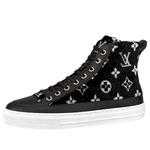 Кроссовки stellar ankle sneakers 'black white monogram' Louis Vuitton, черный - фото