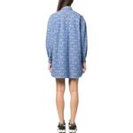 Длинное платье с длинными рукавами синее MOSCHINO - фото 4