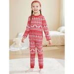 Детский рождественский семейный комплект пижамы с лосем, елкой и снегом Inspire Chic - фото 2